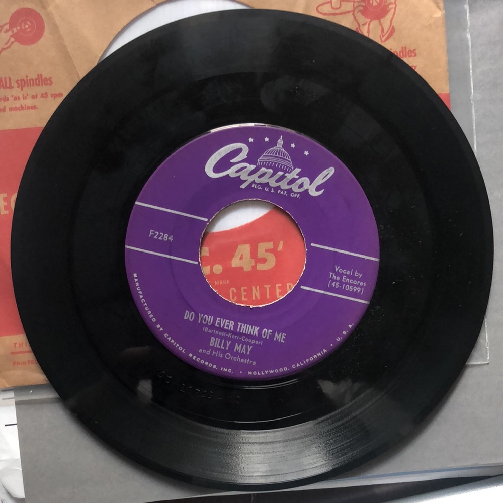 Billy May Do You Ever Think Of Me Vinyl 45 Record